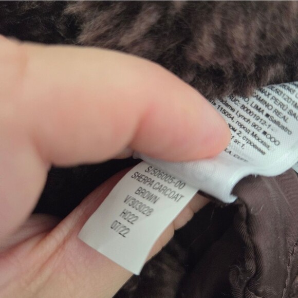 Banana Republic Sherpa Car Coat Brown MobWife Chic Vintage Retro New Money M - Picture 8 of 8